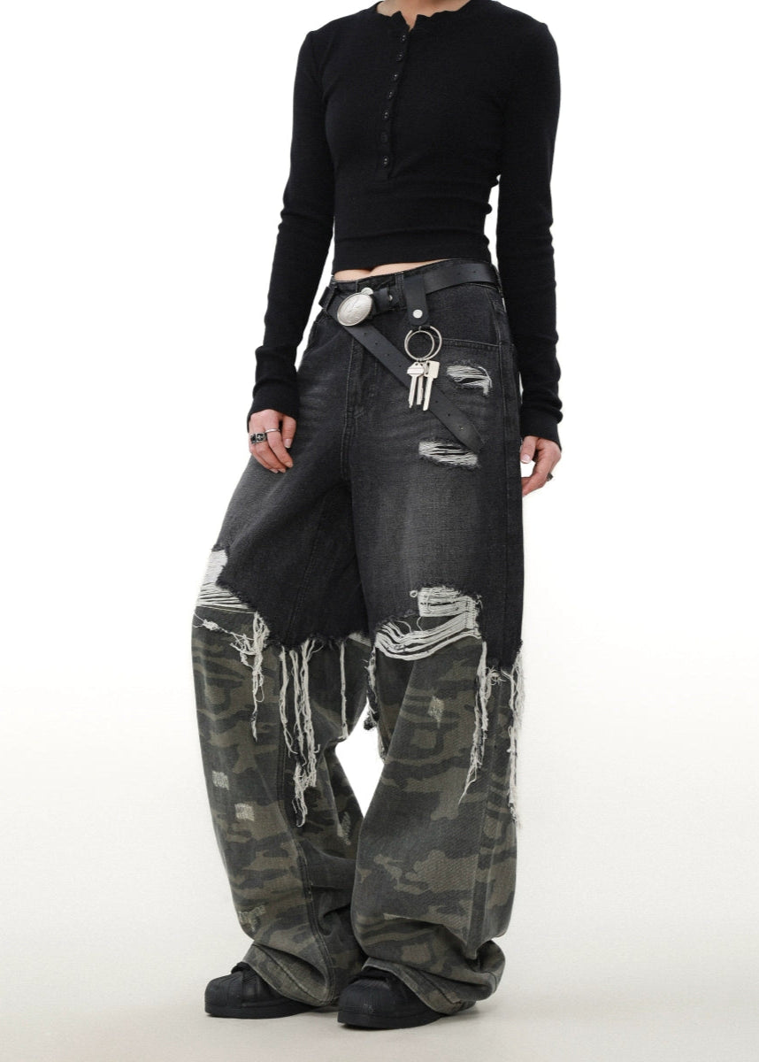 black street camouflage denim gm16371