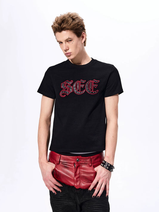 Gothic Paisley Logo Slim Tshirts gm16428