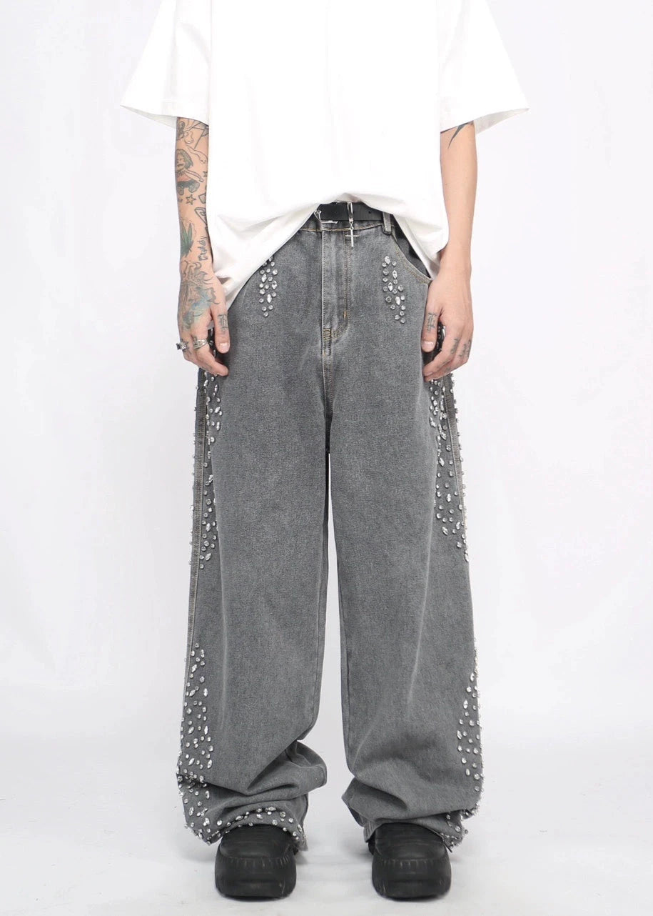 diamond washed denim pants gm15845