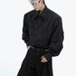 deconstructed pleated design silhouette shirt gm15303