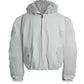 fur collar spliced hooded  jacket gm16180