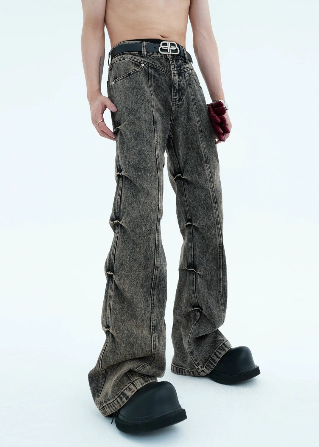 style pleated design pants gm15425