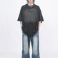 oversize back letter print T-shirt gm15323
