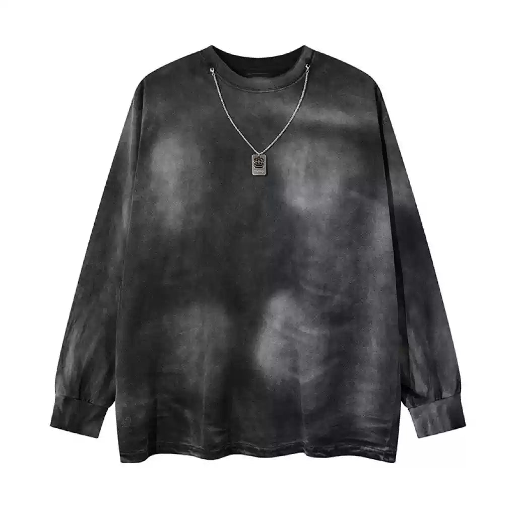 spray painted long T-shirt gm16121