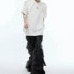 splicing shoulder straps loose senior T-shirt gm15301
