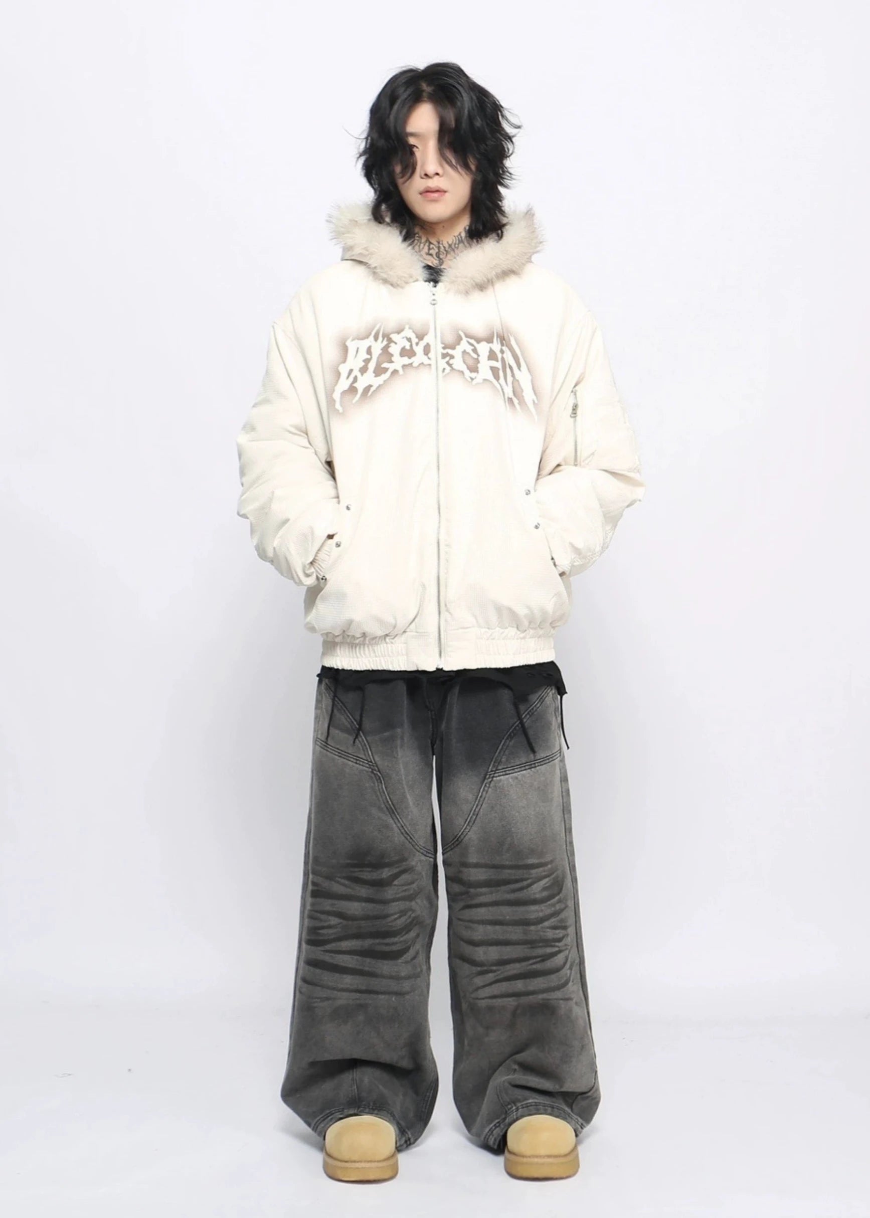 plush hooded jacket gm16338