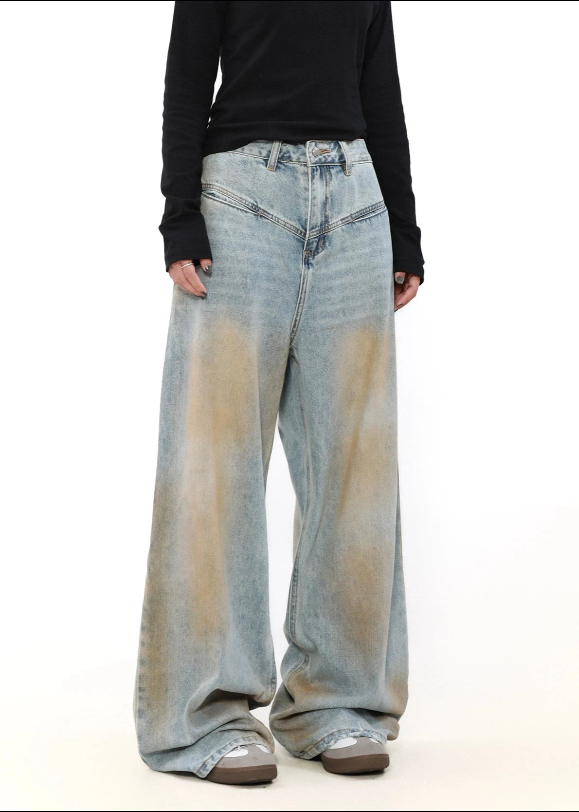 mud-dyed yellowing denim gm16064