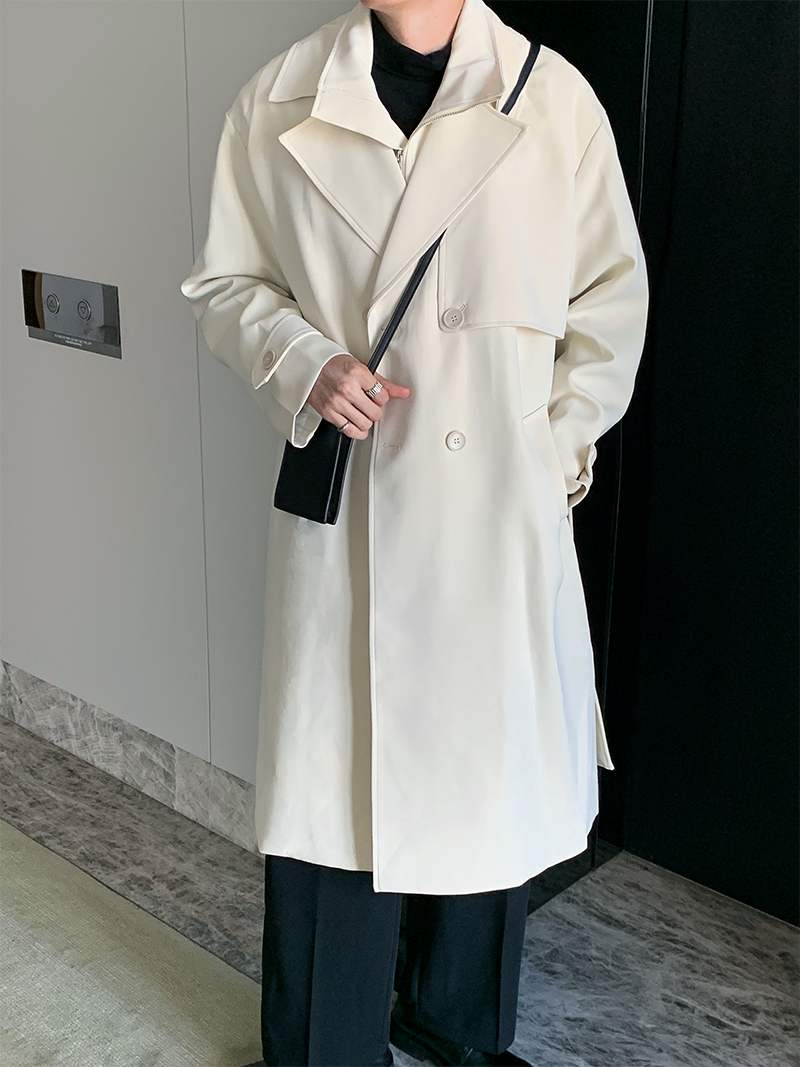 double-breasted long coat gm15477