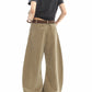 Washed Script Embroidery Wide Leg Cargo Pants gm16618