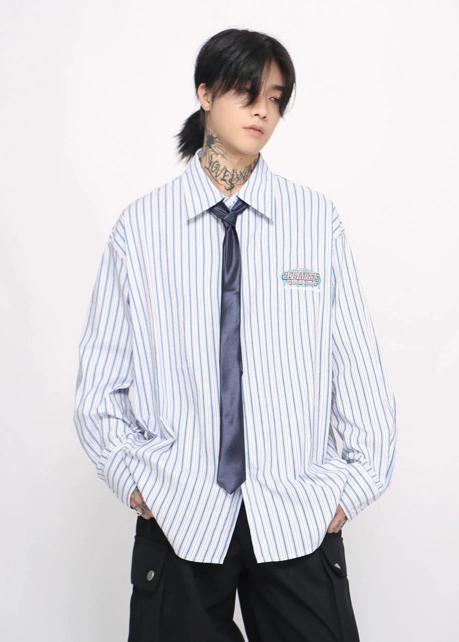 stripe tie blue shirt gm16117