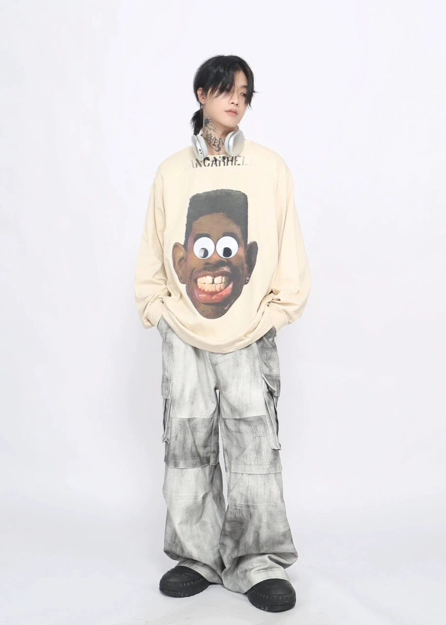 cartoon printed long-sleeved T-shirt gm16032