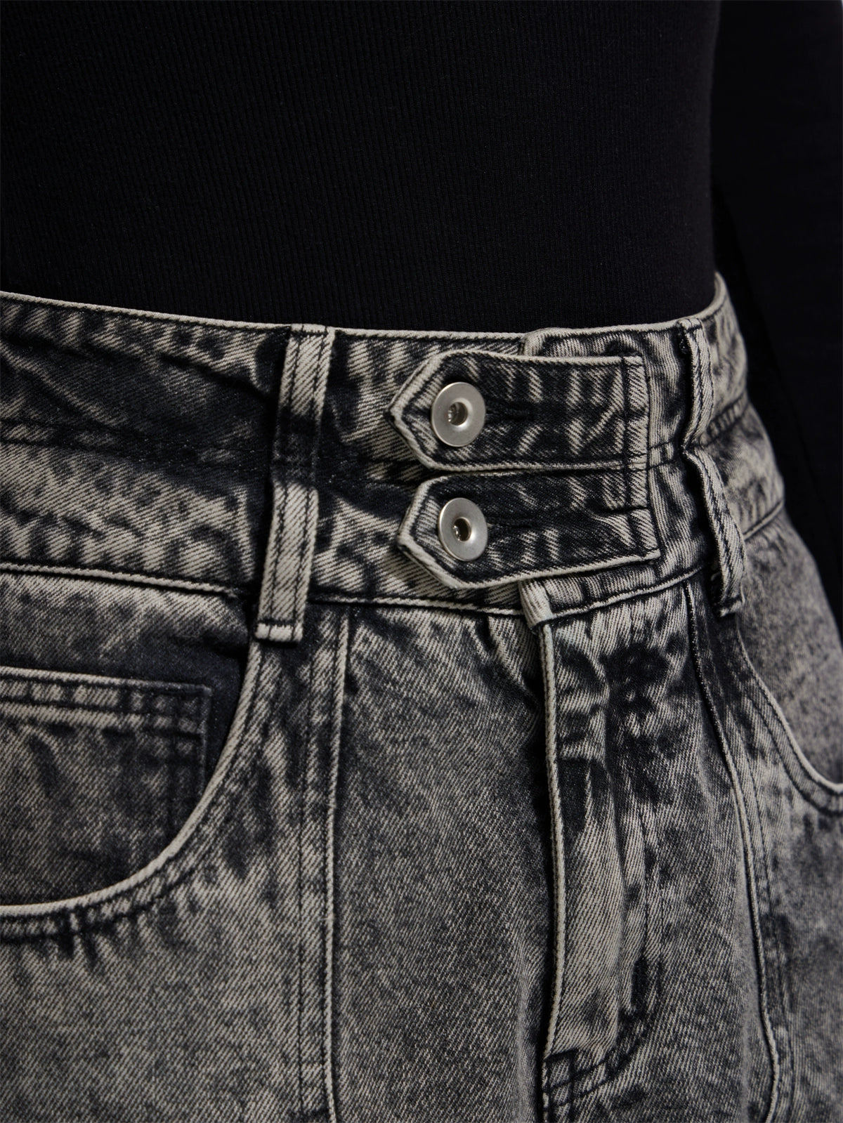 multi pocket washed denim pants gm16012