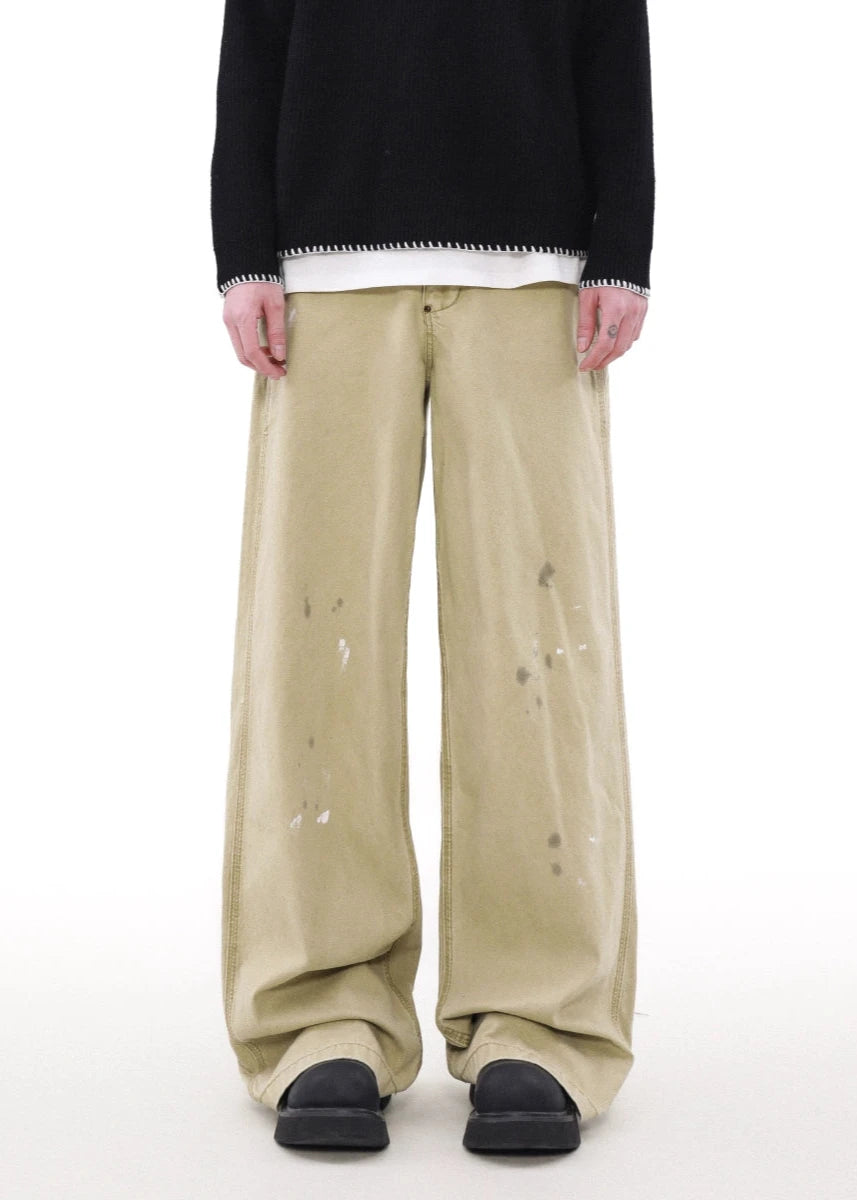 splashed ink straight pants gm16167