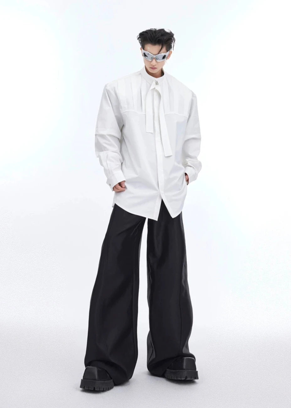 pleated long-sleeved shirt gm15348