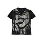 Distressed Graffiti Print V-Neck Tshirts gm16446