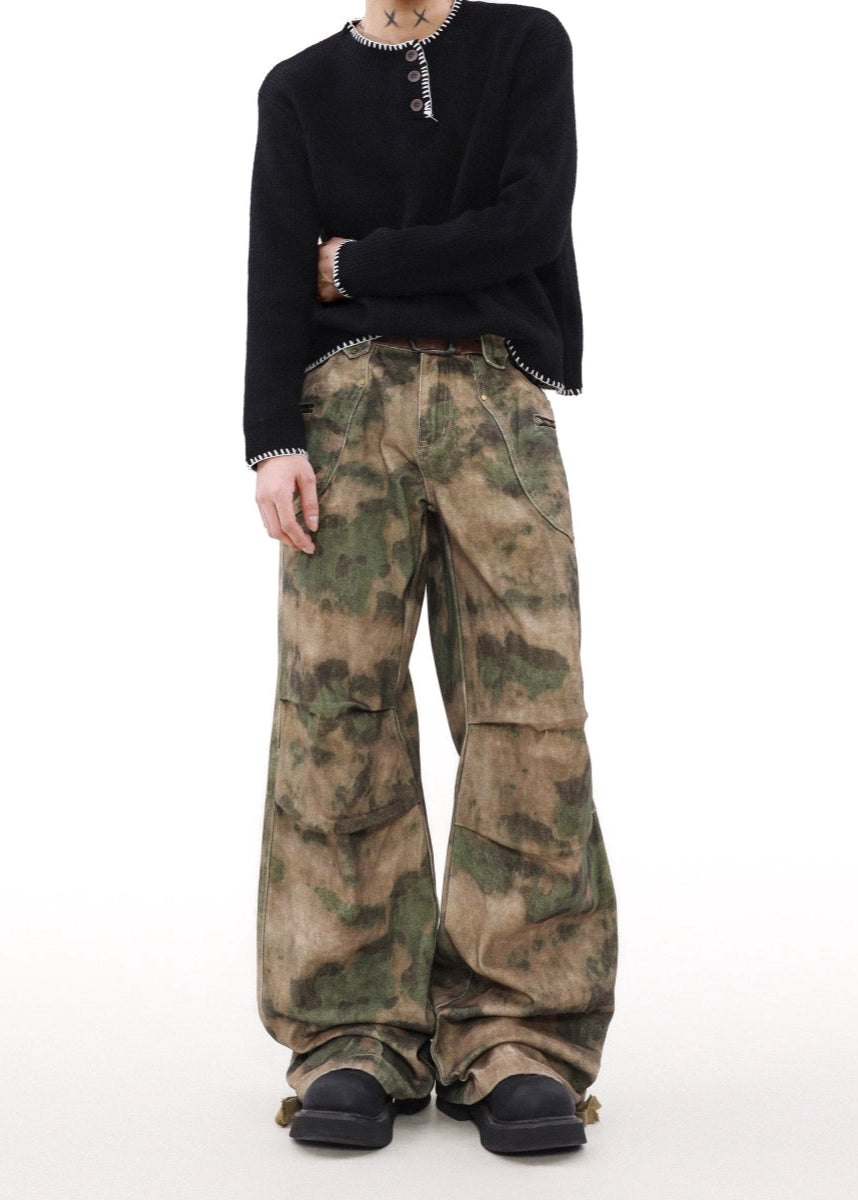 camouflage wide-leg pants gm16353