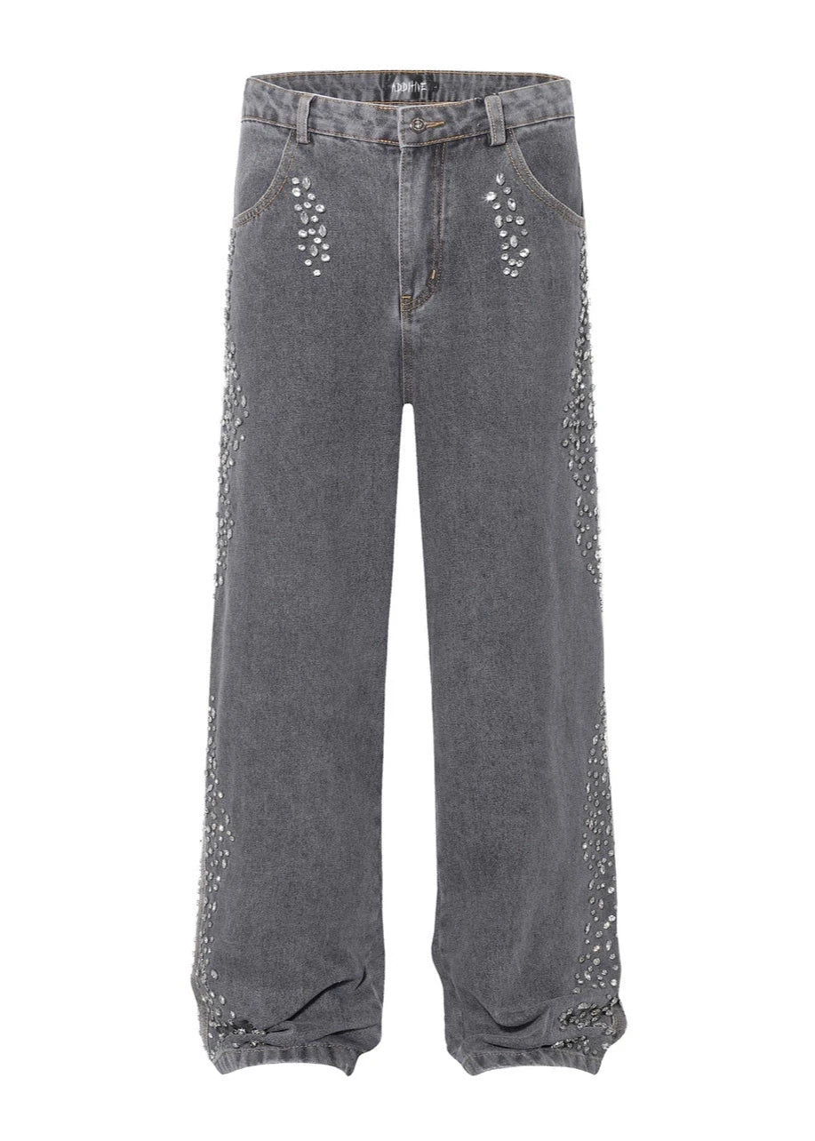 diamond washed denim pants gm15845