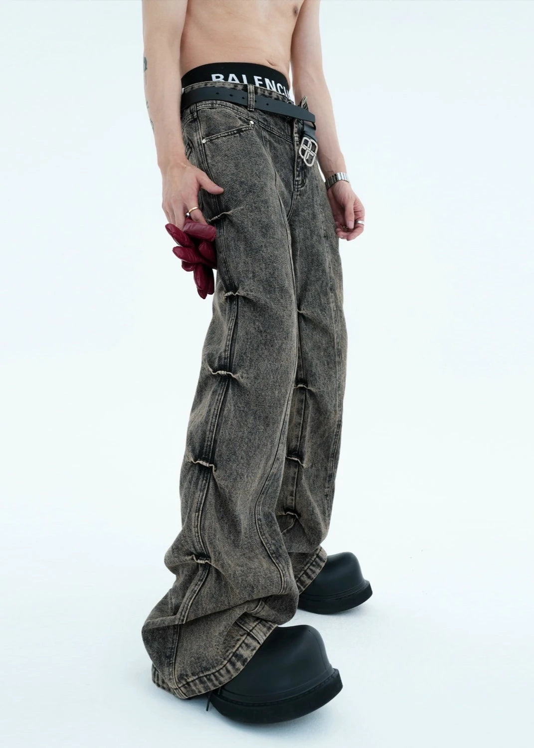 style pleated design pants gm15425