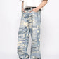 hole printed blue denim gm16230