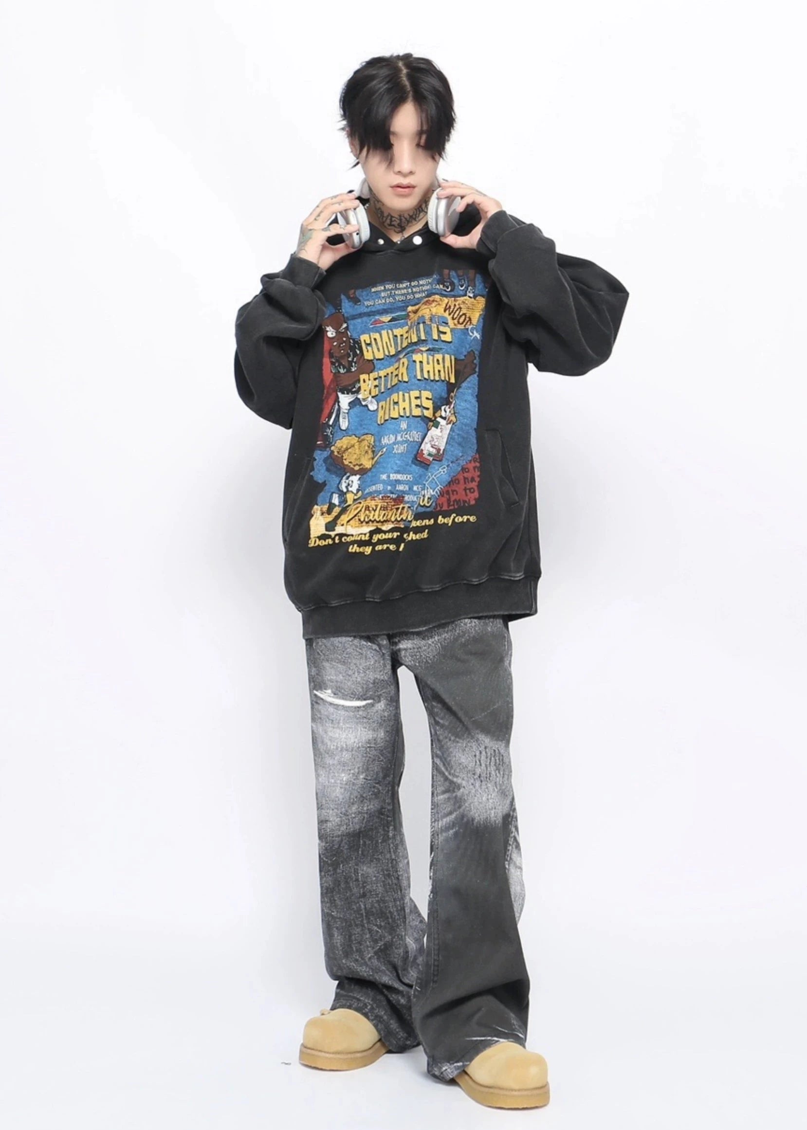 washed trendy street hoodie gm16131