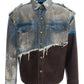 leather and denim jacket gm15905