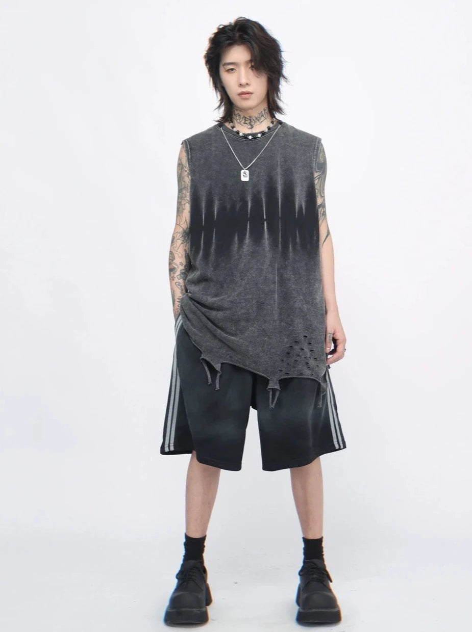 old washed sleeveless T-shirt gm15331