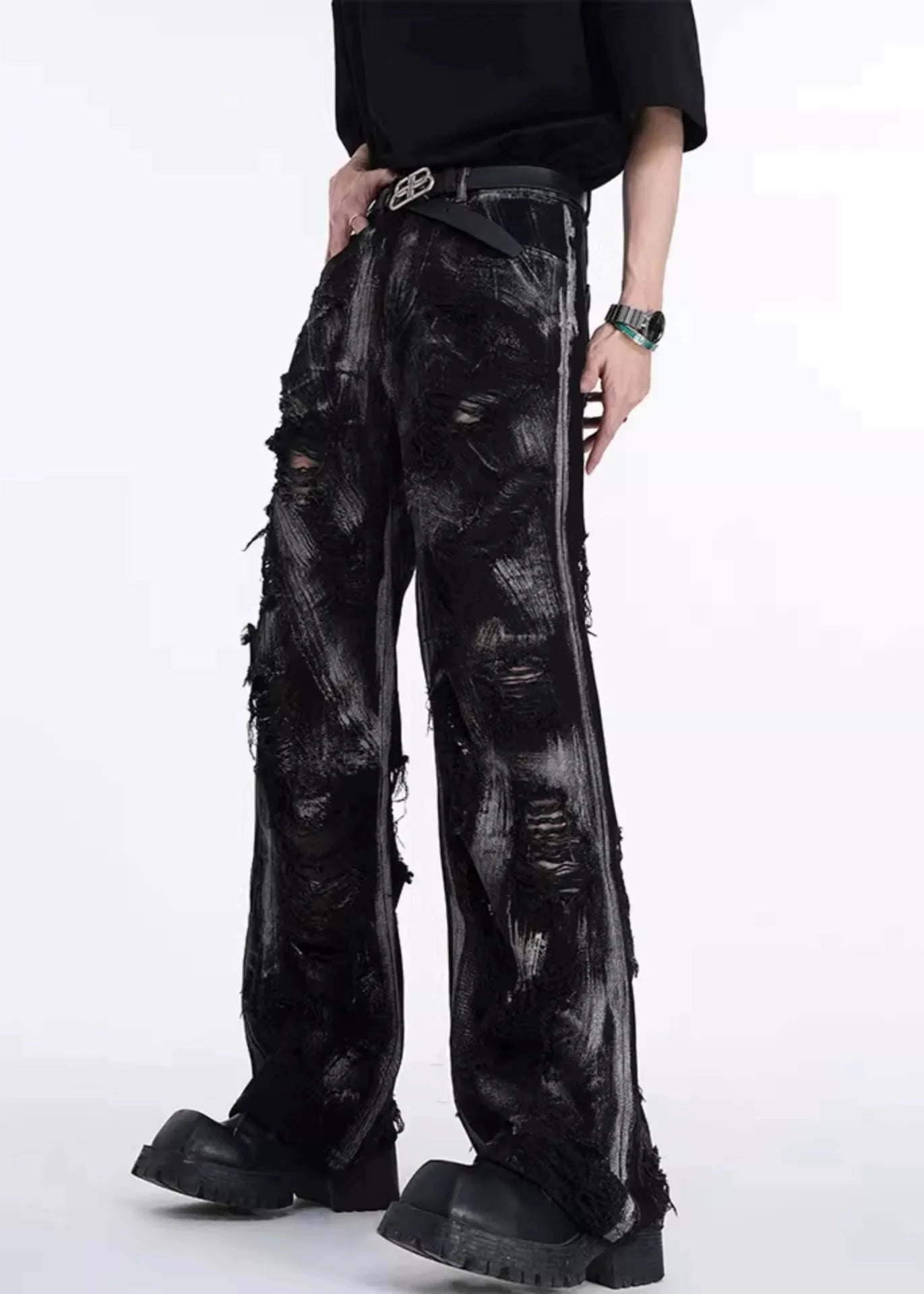 street damage denim pants gm16302