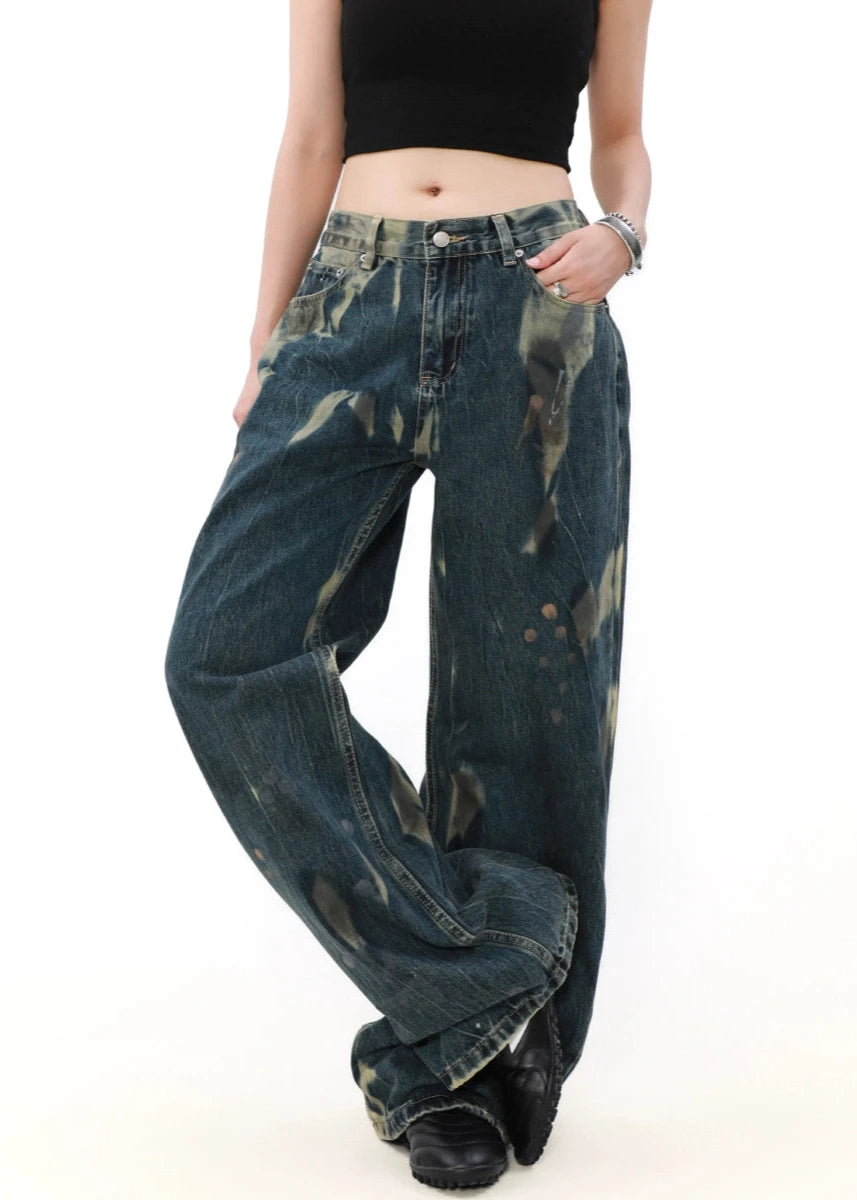 street washed tie-dye denim gm16071