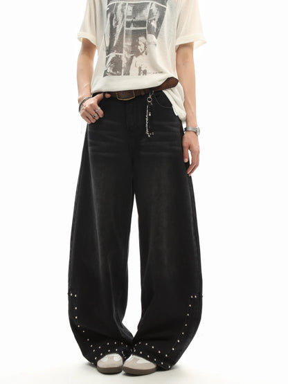American Retro Riveted Wide Leg Denim gm16619