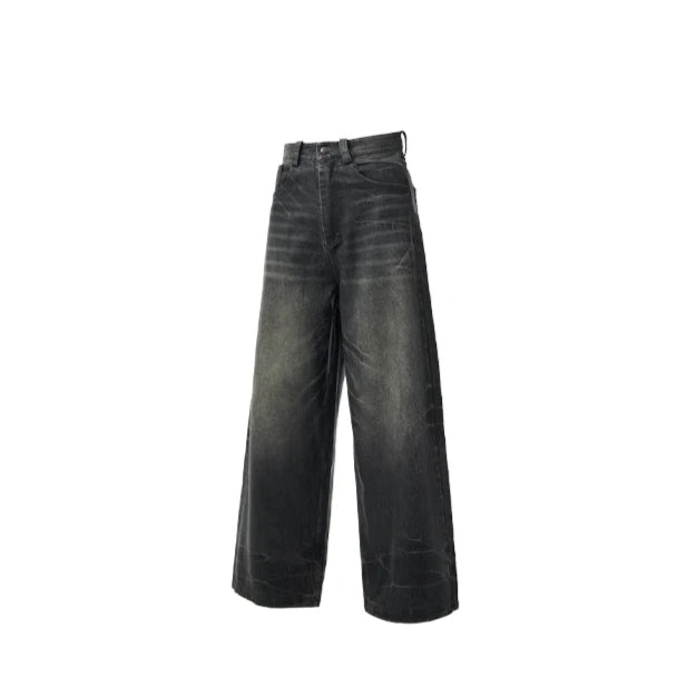 wide black denim pants gm16045