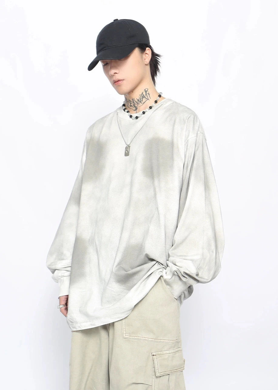 spray painted long T-shirt gm16121