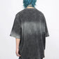 gradient hand cut holes short-sleeved T-shirt gm15322