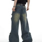 hollow loose straight denim gm15344