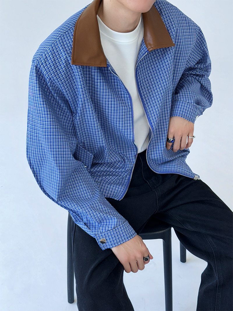 plaid blue jacket gm15484