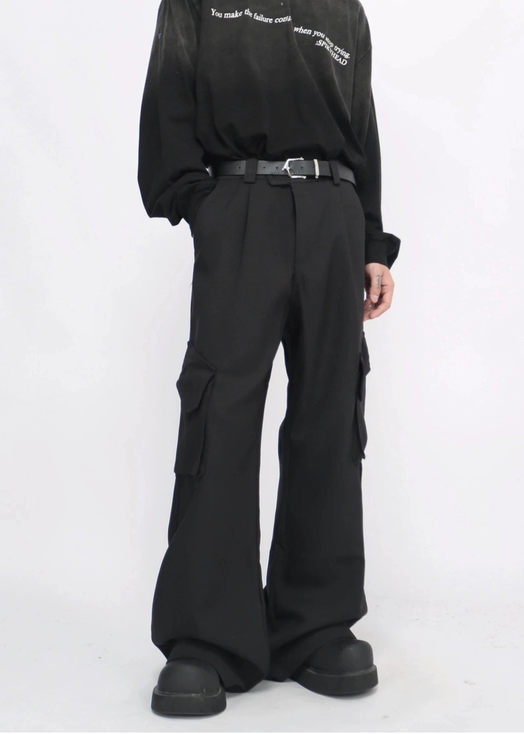 simple black cargo pants gm15844