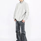 washed zipper sweater gm16245