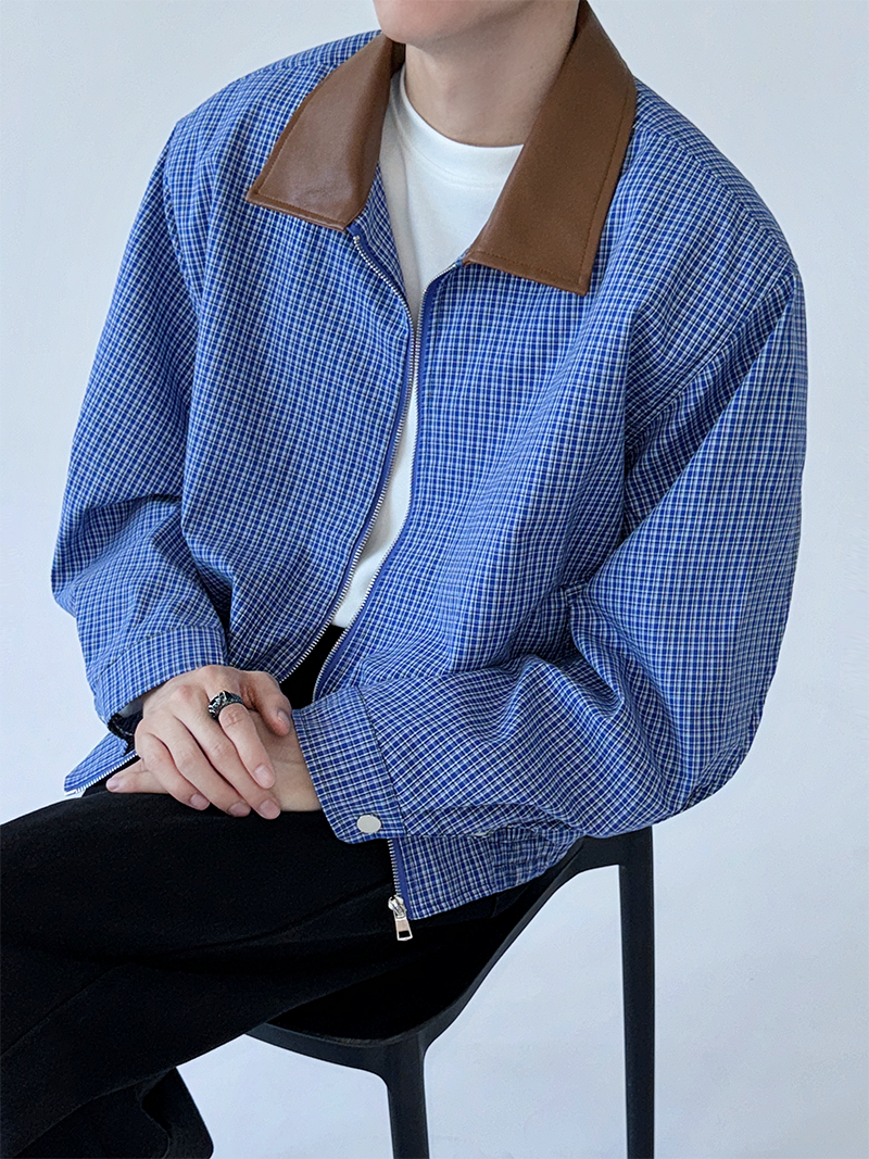 plaid blue jacket gm15484