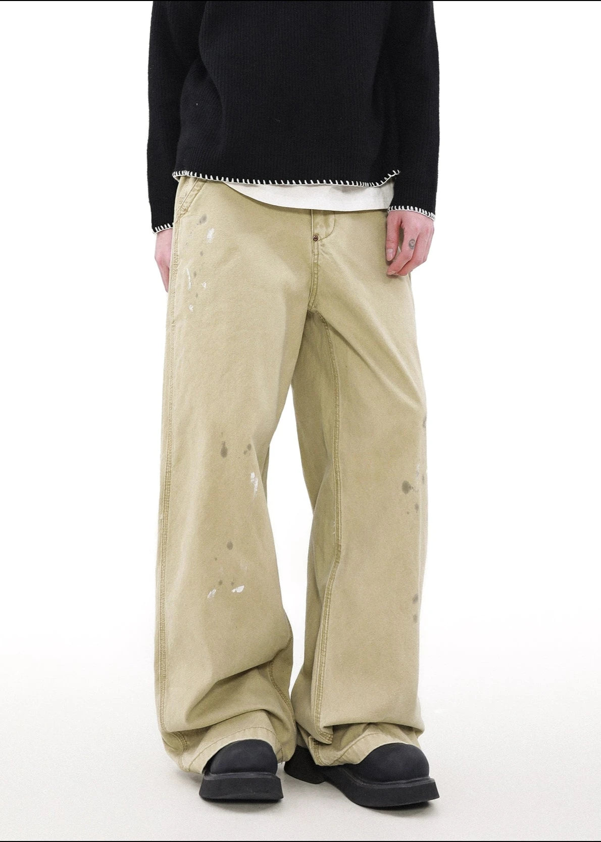 splashed ink straight pants gm16167