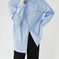 button neck stripe shirt gm15794