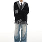 loose V-neck sweater gm16163