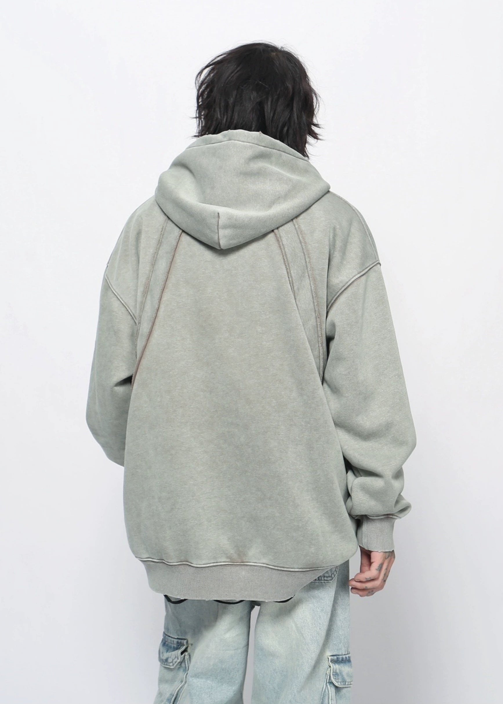 washed velvet hoodie gm16400