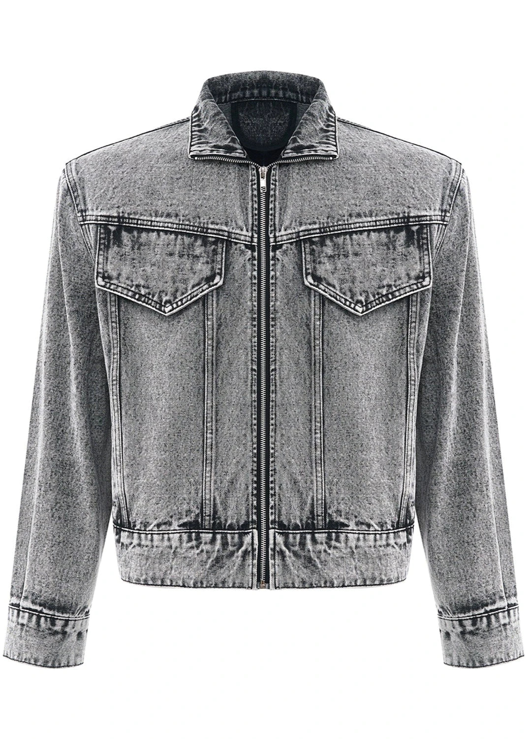 gray denim jacket gm15907