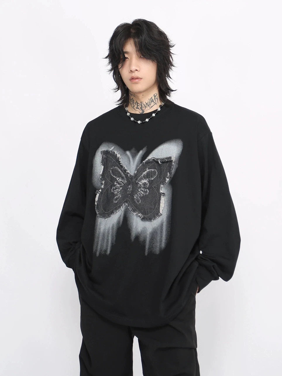 butterfly mark long-sleeve shirt gm15840