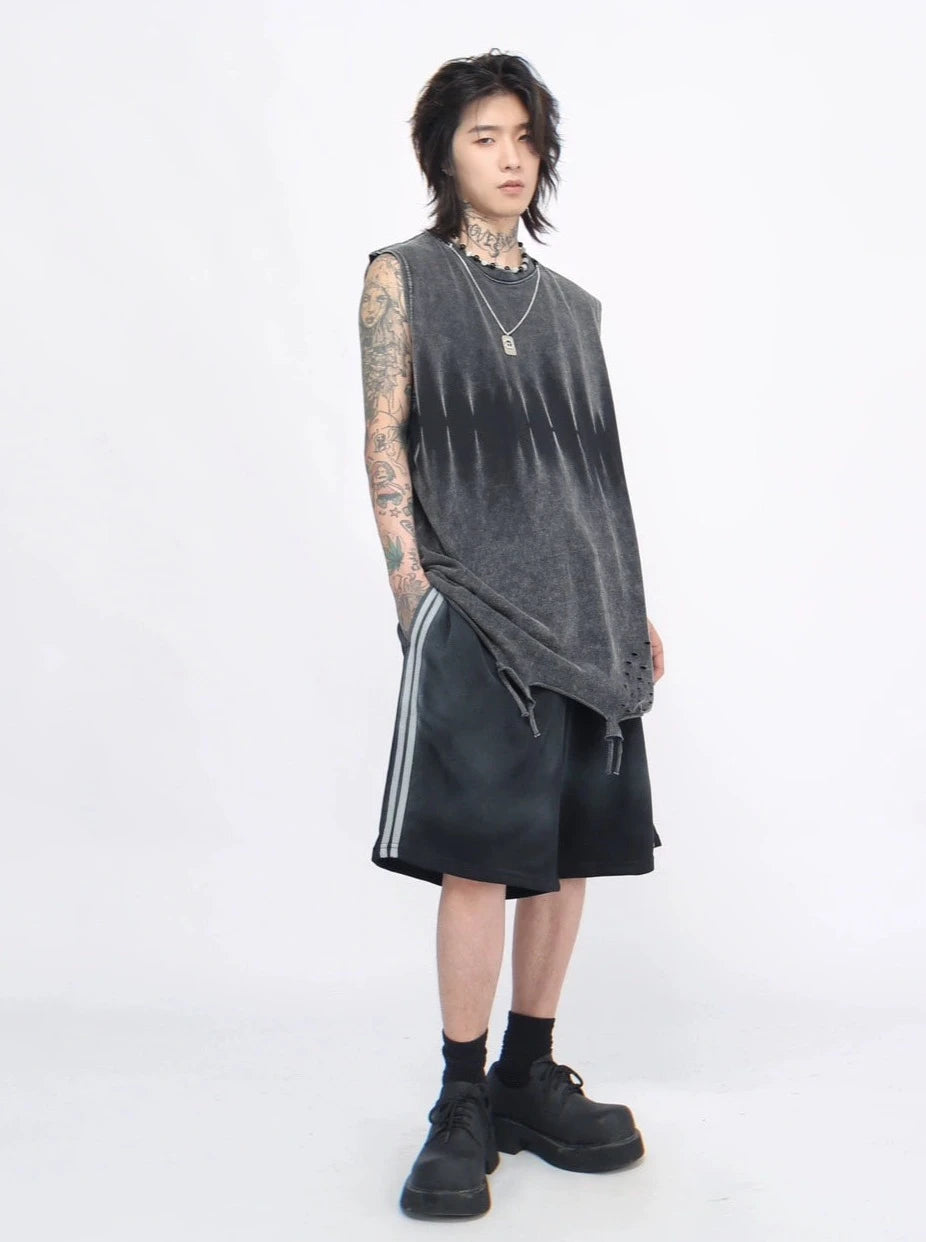 old washed sleeveless T-shirt gm15331