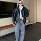 high neck leather jacket gm15578