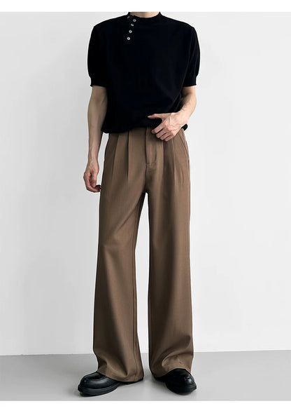 Drapey High-Waisted Wide Leg Trousers Pants gm16625