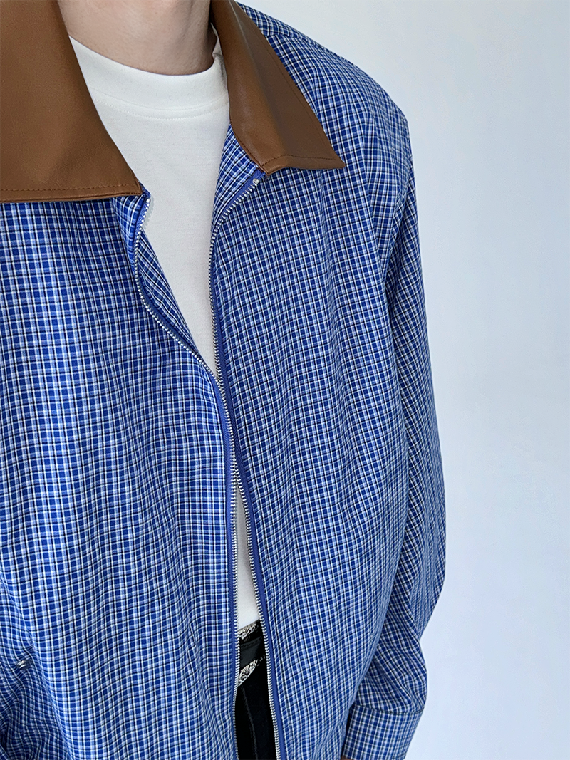 plaid blue jacket gm15484