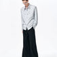 Herringbone Shoulder Studs Leather Jacket gm16412