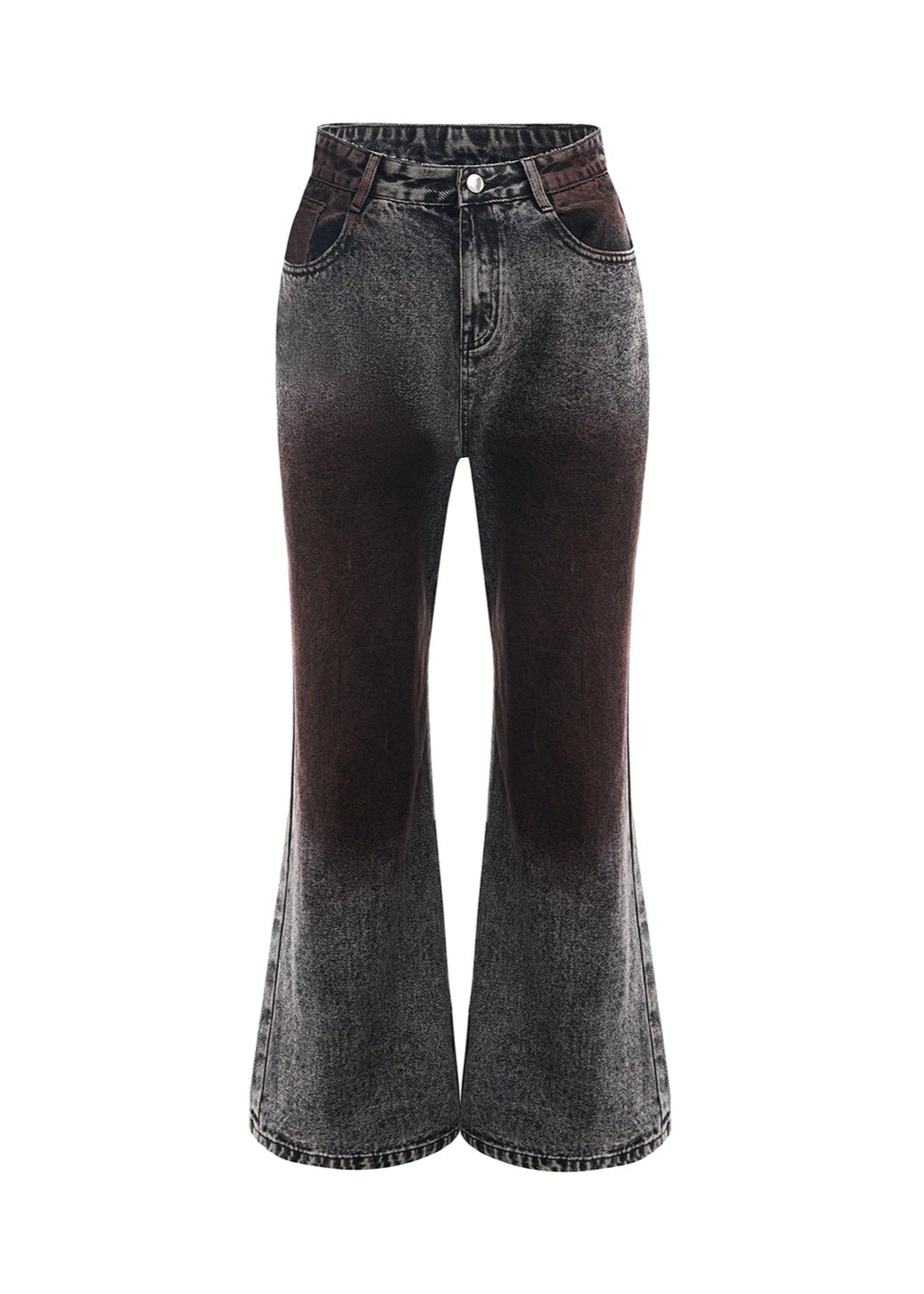 washed brown denim pants gm15897