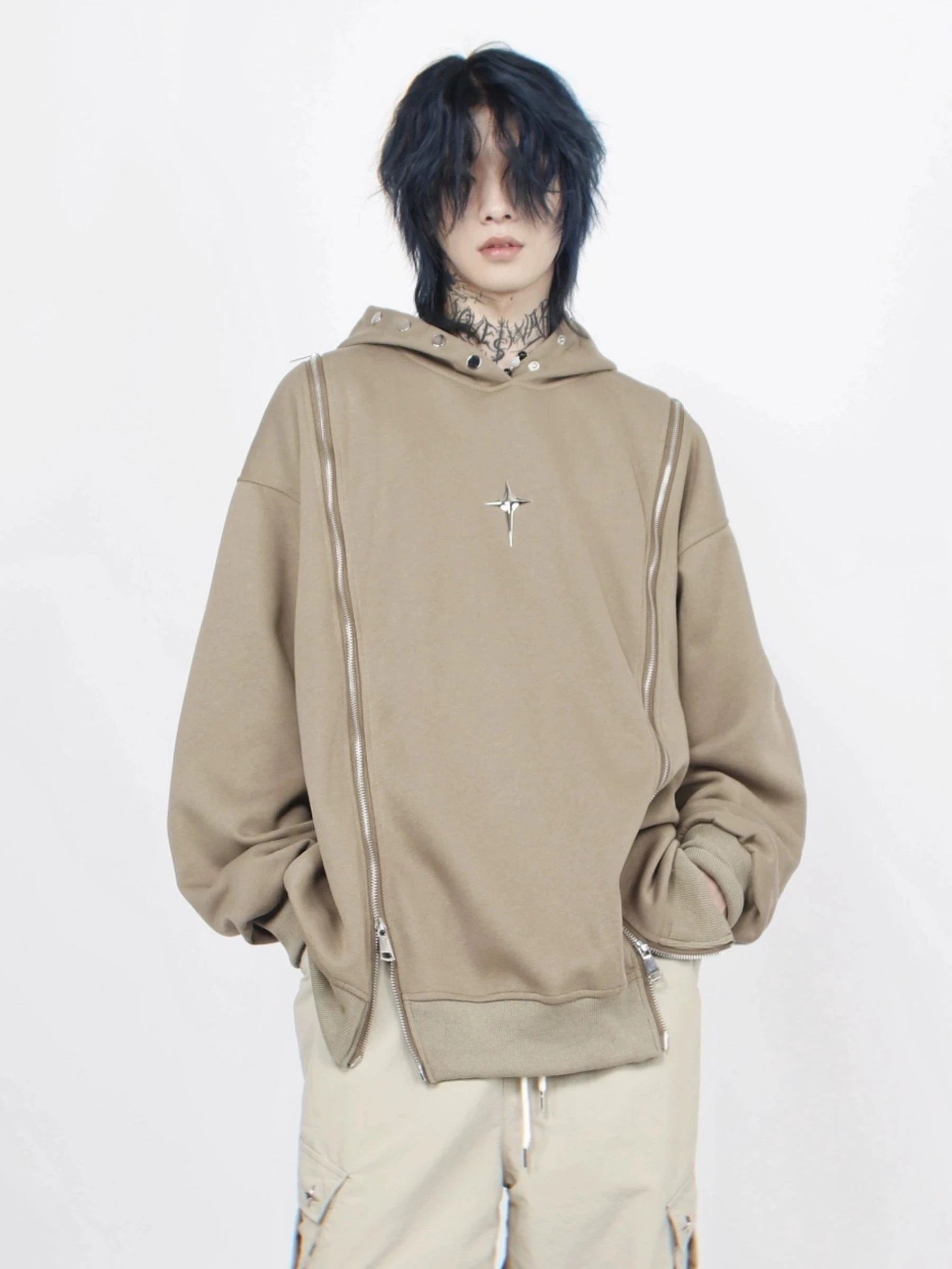 double zip line hoodie gm15652